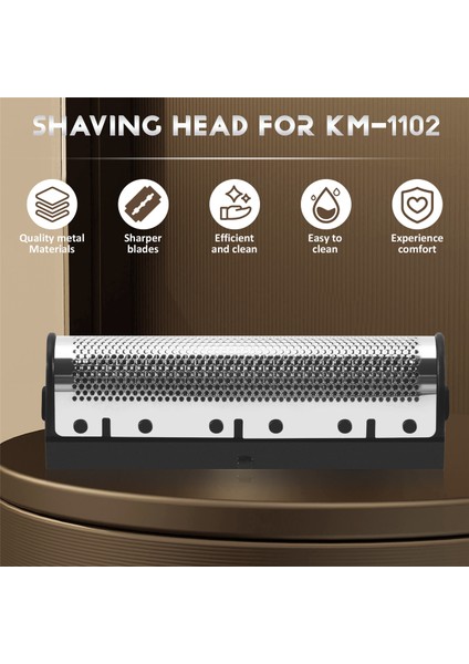 Elektrikli Tıraş Makinesi, 1 Set Tıraş Bıçağı KM-1102 Elektrikli Tıraş Makinesi Parçaları Net Gümüş, Gümüş (Yurt Dışından) fırsatları
