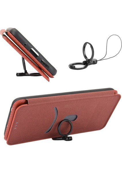 Xiaomi Redmi Note 14 Pro 5g Kılıf Karbon Fiber Doku Damla Korumalı Pu Deri Telefon Kapağı-Kahverengi (Yurt Dışından)