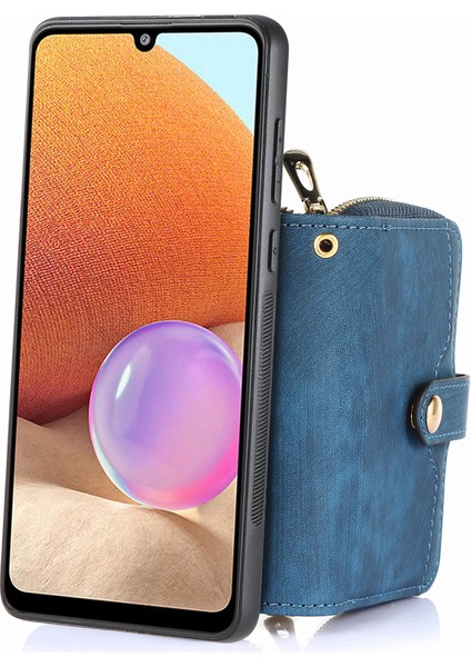 Xiaomi Redmi Için 14C 4G/14R 5g/poco C75 4g Omuz Askılı Deri Arka Kapak-Mavi (Yurt Dışından) fiyatları