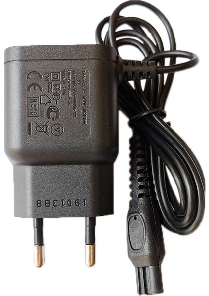 Elektrikli Tıraş Makinesi Adaptörü, Duvar Ab Fişi Ac Güç Adaptörü Şarj Cihazı Elektrikli Tıraş Makinesi HQ8505/6070/6075/6090 Tıraş Makinesi, Siyah (Yurt Dışından)
