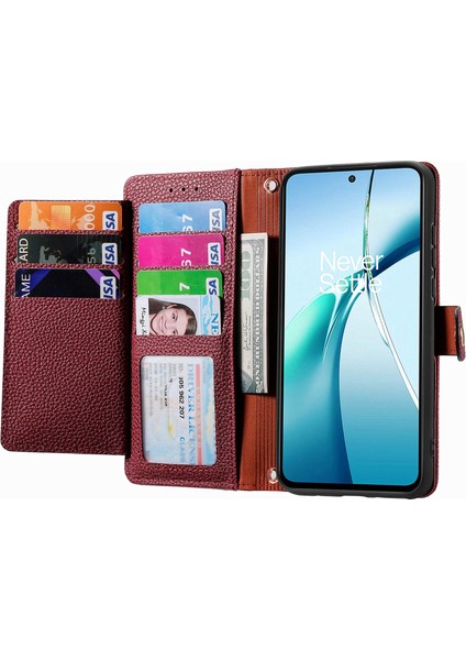 Xiaomi Redmi Note 14 5g Kılıf Için Rfıd Engelleme Fermuarlı Cep Deri Cüzdan Telefon Kapağı-Kırmızı (Yurt Dışından) modelleri