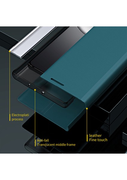 Xiaomi 14T Pro Kılıf Stand-Siyah ile Düşmeyi Önleyici Deri Telefon Kılıfı Için (Yurt Dışından) fırsatları