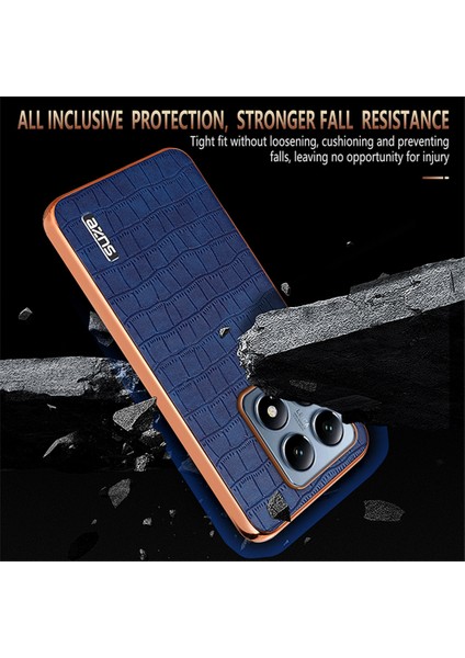 Xiaomi 14T Kılıf Için Galvanik Timsah Dokulu Pu+Tpu Telefon Kapağı-Siyah (Yurt Dışından) modelleri