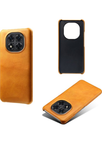 Xiaomi Redmi Note 14 Pro 5g Kılıf Buzağı Dokusu Pu Deri Sert Pc Koruyucu Telefon Kapağı-Turuncu (Yurt Dışından) fiyatları