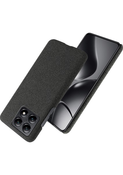 Xiaomi 14T Telefon Kılıfı Kumaş Dokusu Çizilmez Koruyucu Pc Arka Kapak-Siyah Için (Yurt Dışından) fırsatları