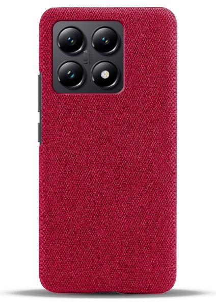 Xiaomi 14T Telefon Kılıfı Için Kumaş Dokusu Çizilmez Koruyucu Pc Arka Kapak-Kırmızı (Yurt Dışından) indirimleri