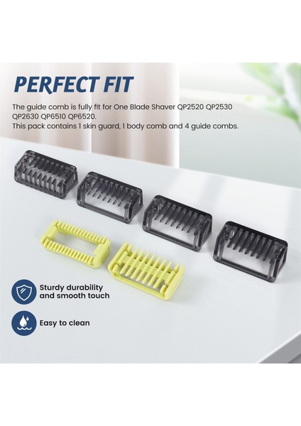 Konumlandırma Tarak, Kırpma Ataşmanları Yüz Vücut Seti Bir Bıçak Için QP2520 QP2530 QP2620 QP2630 QP6510 QP6520 Saç Kesme Makineleri, Gösterildiği Gibi (Yurt Dışından)