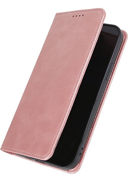 Xiaomi Redmi Note 14 Pro+ 5g Kılıf Için Güçlü Manyetik Pu Deri Telefon Kapağı Buzağı Dokusu-Gül Altın (Yurt Dışından) modelleri