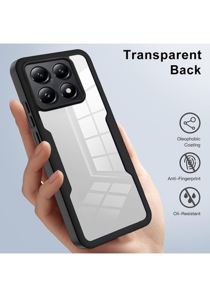Xiaomi 14T Pro Kılıf Akrilik + Tpu Şeffaf Telefon Kapağı, Pet Ekran Filmi-Siyah (Yurt Dışından) modelleri