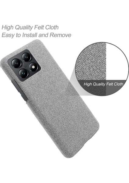 Xiaomi 14T Telefon Kılıfı Için Kumaş Dokusu Çizilmez Koruyucu Pc Arka Kapak-Açık Gri (Yurt Dışından) fiyatları
