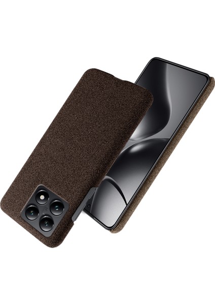 Xiaomi 14T Telefon Kılıfı Için Kumaş Dokusu Çizilmez Koruyucu Pc Arka Kapak-Kahverengi (Yurt Dışından) fırsatları