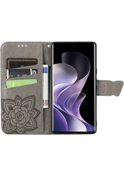 Xiaomi Redmi Note 14 Pro+ 5g Kılıf Pu Deri Cüzdan Telefon Kapağı Desenli-Gri (Yurt Dışından) fiyatları