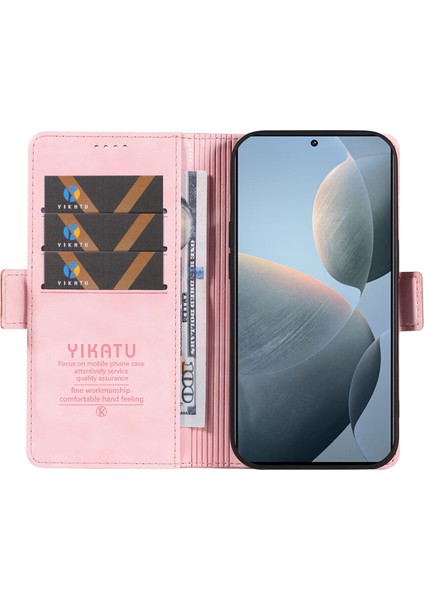 Xiaomi 14T Kılıf Yan Toka Pu Deri Telefon Kapağı Litchi Doku-Pembe Için (Yurt Dışından) fiyatları