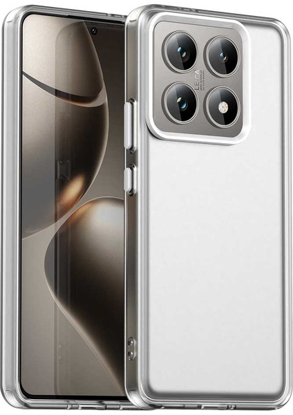 Xiaomi 14T Kılıf Pc+Tpu+Pet Mat Düşme Önleyici Telefon Arka Kapak-Beyaz (Yurt Dışından)