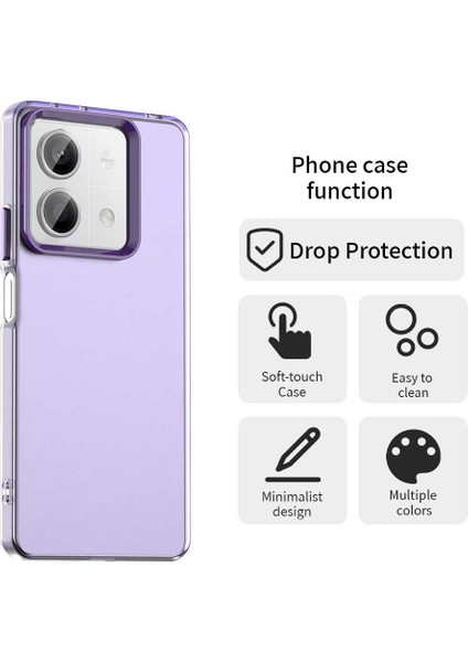 Xiaomi Redmi Için Not 13 5g/not 13R Pro 5g/poco X6 Neo 5g Telefon Arka Kapak-Mor (Yurt Dışından)