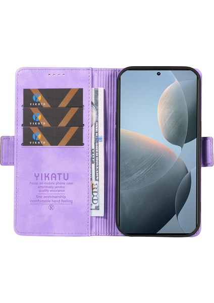 Xiaomi 14T Kılıf Yan Toka Pu Deri Telefon Kapağı Litchi Doku-Mor Için (Yurt Dışından) fiyatları