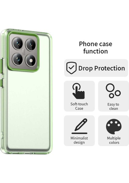 Xiaomi 14T Kılıf Pc+Tpu+Pet Mat Düşme Önleyici Telefon Arka Kapak-Yeşil (Yurt Dışından) fırsatları