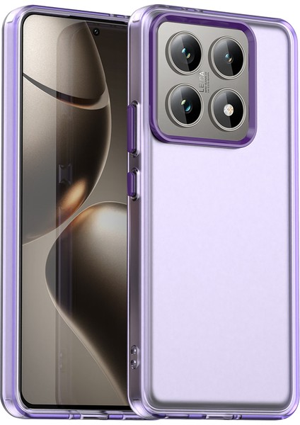 Xiaomi 14T Kılıf Pc+Tpu+Pet Mat Düşme Önleyici Telefon Arka Kapak-Mor Için (Yurt Dışından)