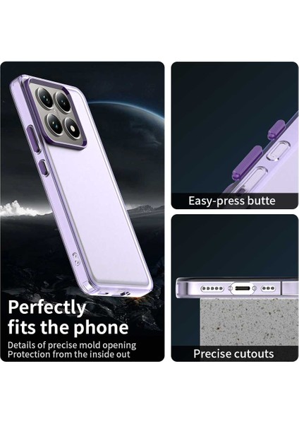 Xiaomi 14T Kılıf Pc+Tpu+Pet Mat Düşme Önleyici Telefon Arka Kapak-Mor Için (Yurt Dışından) modelleri