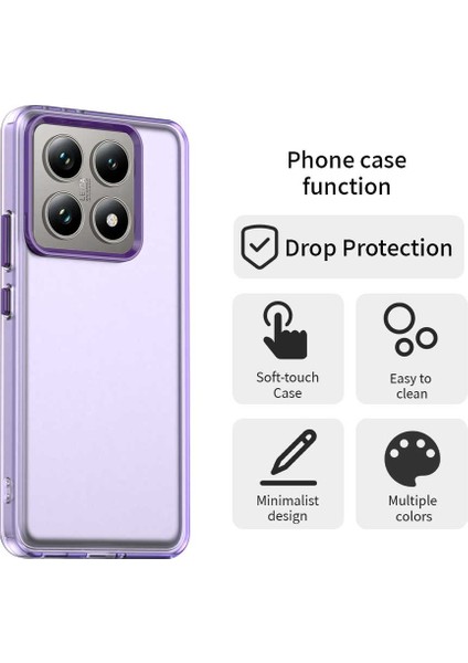 Xiaomi 14T Kılıf Pc+Tpu+Pet Mat Düşme Önleyici Telefon Arka Kapak-Mor Için (Yurt Dışından) fırsatları