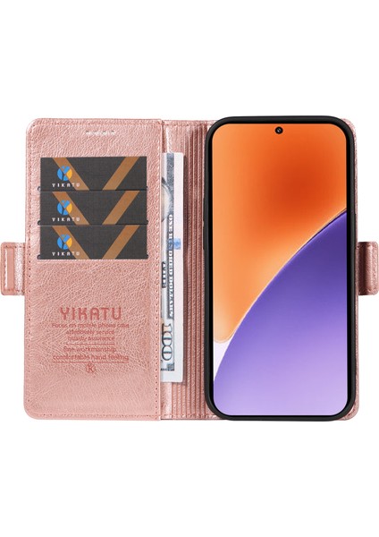 Xiaomi 15 Kılıf Yan Toka Pu Deri Telefon Kapağı Için Litchi Doku-Gül Altın (Yurt Dışından) fiyatları