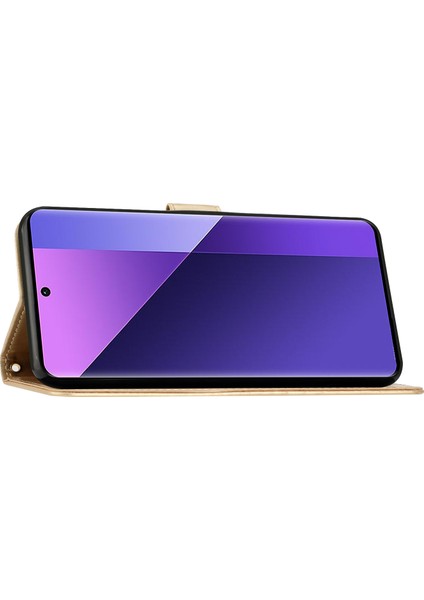 Xiaomi Redmi Note 14 5g Kılıf Pu Deri Telefon Cüzdan Kapağı Askı-Altın Için (Yurt Dışından)