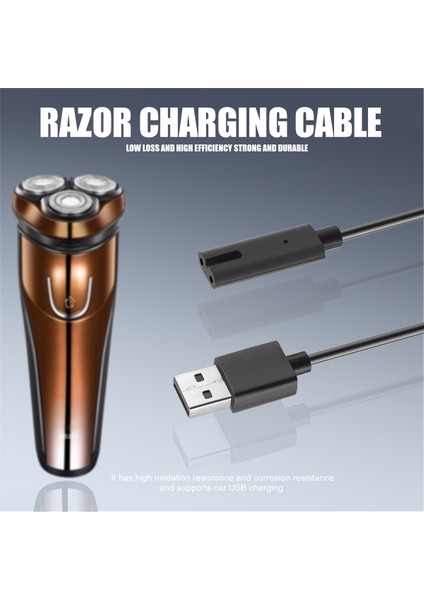 USB Kablosu, FS371 372 373 871 339 375 376 Tıraş Makinesi Güç Adaptörü USB Kablosu Şarj Kablosu Için Uygun, Siyah (Yurt Dışından)