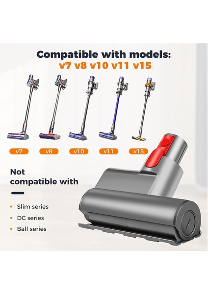 Dyson V15 V11 V10 V8 V7 Elektrikli Süpürge Için Mini Motorhead Elektrikli Süpürge Ataşmanı Motorlu Alet Fırça Başlığı Değişimi (Yurt Dışından) modelleri
