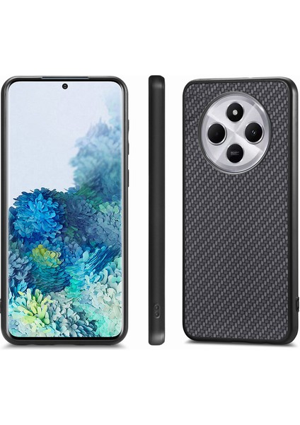 Xiaomi Redmi 14C 4G/14R 5g/poco C75 4g Karbon Fiber Doku Pu+Pc+Tpu Arka Kapak-Siyah Telefon Kılıfı (Yurt Dışından) fiyatları