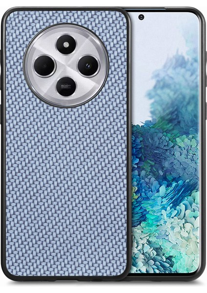 Xiaomi Redmi 14C 4G/14R 5g/poco C75 4g Karbon Fiber Doku Pu+Pc+Tpu Arka Kapak-Mavi Telefon Kılıfı (Yurt Dışından)
