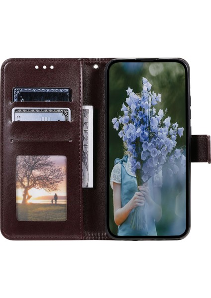 Xiaomi 15 Pro Kılıf Baskılı Totem Pu Deri Cüzdan Telefon Kapağı-Kahverengi (Yurt Dışından)