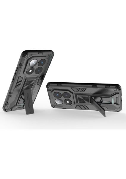 Xiaomi Redmi Note 14 Pro 5g Kılıf Pc+Tpu Standlı Darbeye Dayanıklı Telefon Kapağı-Siyah (Yurt Dışından) fiyatları