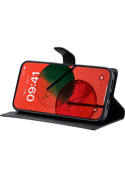Xiaomi 14T Kılıf Nokta Baskılı Pu Deri Flip Telefon Kapağı, Kart Yuvalı, Askı-Siyah (Yurt Dışından) modelleri