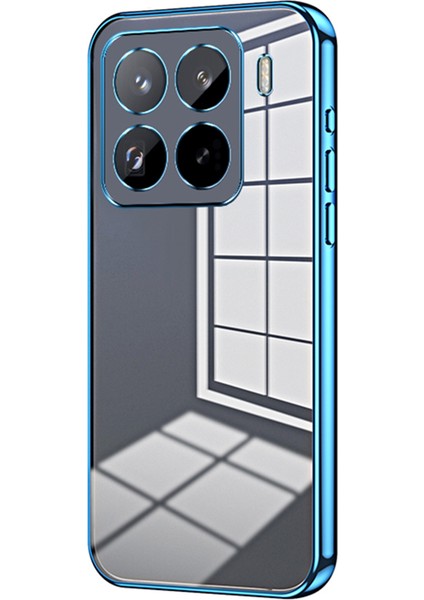 Xiaomi 15 Pro Kılıf Galvanik Çerçeve Yumuşak Tpu Telefon Kapağı-Mavi Için (Yurt Dışından)