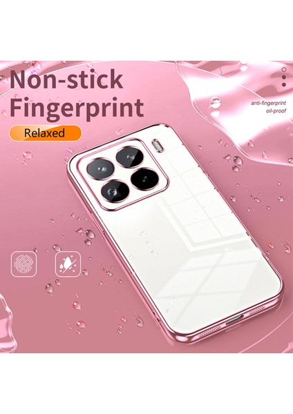 Xiaomi 15 Pro Kılıf Galvanik Çerçeve Yumuşak Tpu Telefon Kapağı-Şeffaf Için (Yurt Dışından)