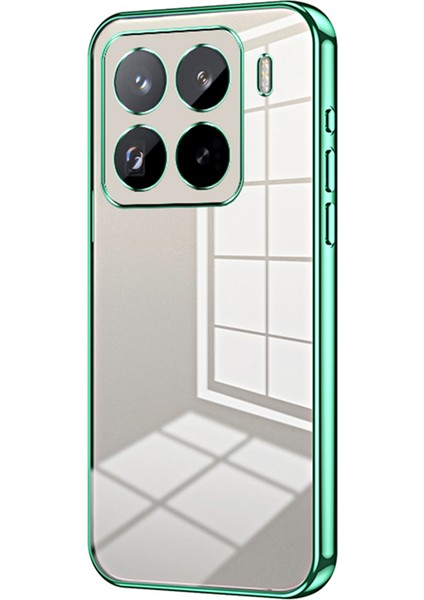 Xiaomi 15 Pro Kılıf Galvanik Çerçeve Yumuşak Tpu Telefon Kapağı-Yeşil Için (Yurt Dışından)
