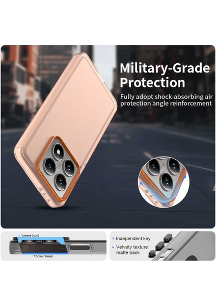 Xiaomi 14T Kılıf Pc+Tpu+Pet Mat Düşme Önleyici Telefon Arka Kapak-Turuncu (Yurt Dışından) fiyatları