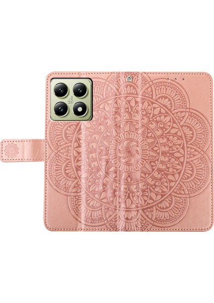 Xiaomi 14T Için Kart Yuvalı Mandala Desenli Telefon Kapağı Standı-Gül Altın (Yurt Dışından) indirimleri