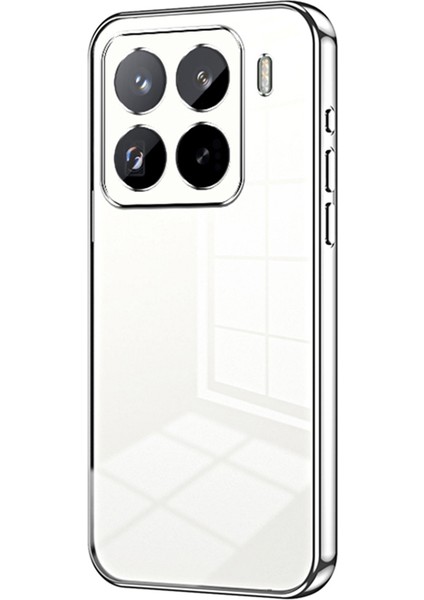 Xiaomi 15 Pro Kılıf Galvanik Çerçeve Yumuşak Tpu Telefon Kapağı-Gümüş Için (Yurt Dışından)