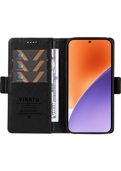 Xiaomi 15 Kılıf Yan Toka Pu Deri Telefon Kapağı Litchi Doku-Siyah Için (Yurt Dışından) fiyatları