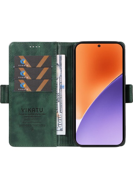 Xiaomi 15 Kılıf Yan Toka Pu Deri Telefon Kapağı Litchi Doku-Yeşil Için (Yurt Dışından) fiyatları