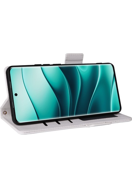 Xiaomi Redmi Için Note 14 Pro+ 5g/note 14 Pro 5g Kılıf Litchi Doku Pu Deri Cüzdan Çevirme Telefon Kapağı-Beyaz (Yurt Dışından)