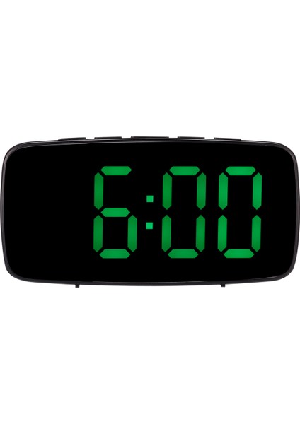 Çalar Saat, Akıllı Dijital Çalar Saat Başucu, Yatak Odası Için 12/24H Tarih Sıcaklık Ertelemeli Yeşil LED Seyahat USB Masa, Siyah, Siyah ve Yeşil (Yurt Dışından)