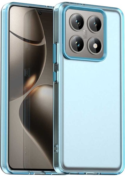 Xiaomi 14T Kılıf Pc+Tpu+Pet Mat Düşme Önleyici Telefon Arka Kapak-Mavi (Yurt Dışından)