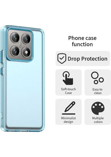 Xiaomi 14T Kılıf Pc+Tpu+Pet Mat Düşme Önleyici Telefon Arka Kapak-Mavi (Yurt Dışından) fırsatları