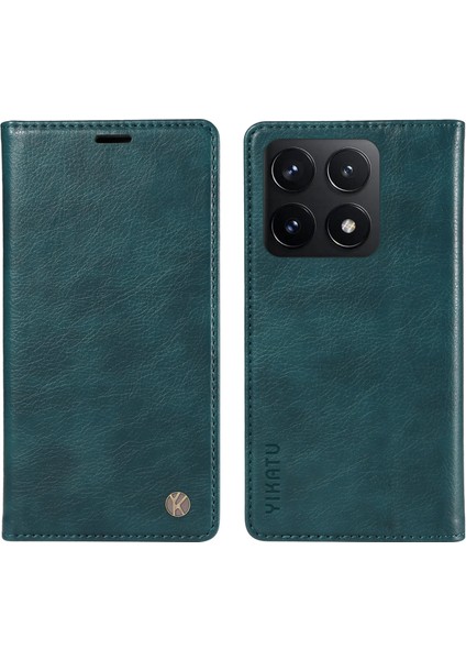 Xiaomi 14T Kılıf Cüzdan Litchi Tahıl Deri Telefon Kapağı Manyetik Otomatik Emilmiş-Mavi Için (Yurt Dışından)
