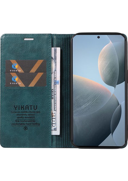 Xiaomi 14T Kılıf Cüzdan Litchi Tahıl Deri Telefon Kapağı Manyetik Otomatik Emilmiş-Mavi Için (Yurt Dışından) fiyatları