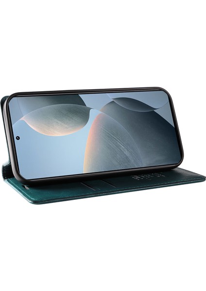 Xiaomi 14T Kılıf Cüzdan Litchi Tahıl Deri Telefon Kapağı Manyetik Otomatik Emilmiş-Mavi Için (Yurt Dışından) modelleri