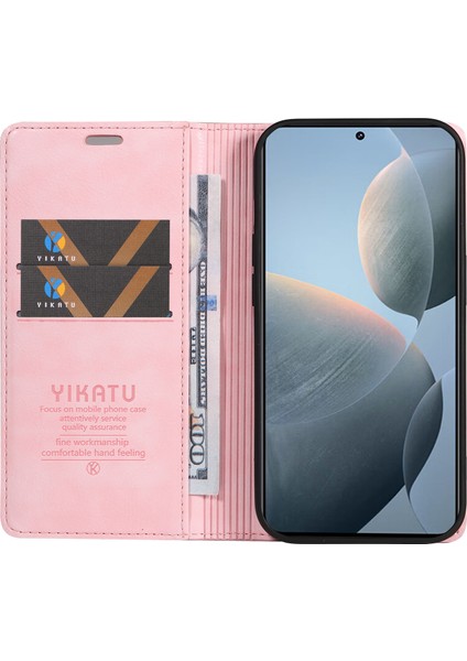 Xiaomi 14T Kılıf Cüzdan Litchi Tahıl Deri Telefon Kapağı Manyetik Otomatik Emilmiş-Pembe Için (Yurt Dışından) fiyatları