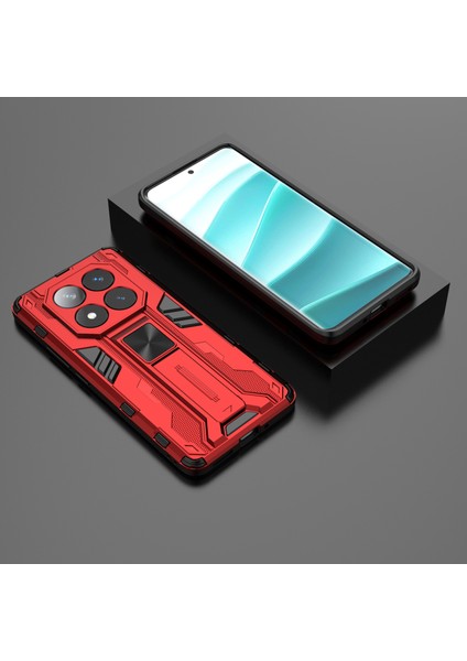 Xiaomi Redmi Note 14 Pro 5g Kılıf Pc+Tpu Standlı Darbeye Dayanıklı Telefon Kılıfı-Kırmızı (Yurt Dışından) indirimleri